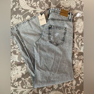 Motel Rocks Low Rise Parallel Jeans In 80s Light Blue Wash size 26 brand new